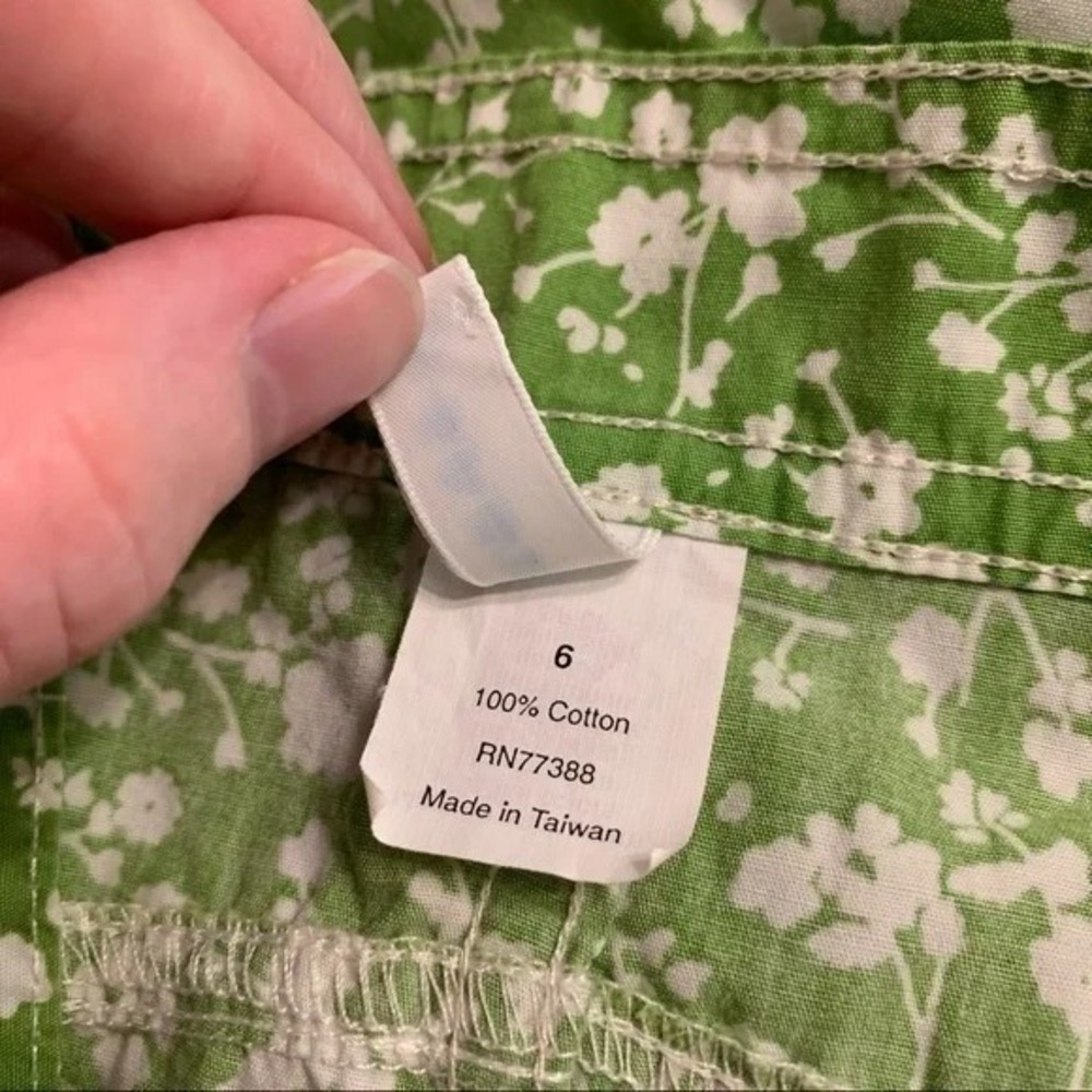 J. Crew Skirt womens 6 Green Floral‎ Print Cotton Golf Tennis Athletic Summer - Picture 4 of 4